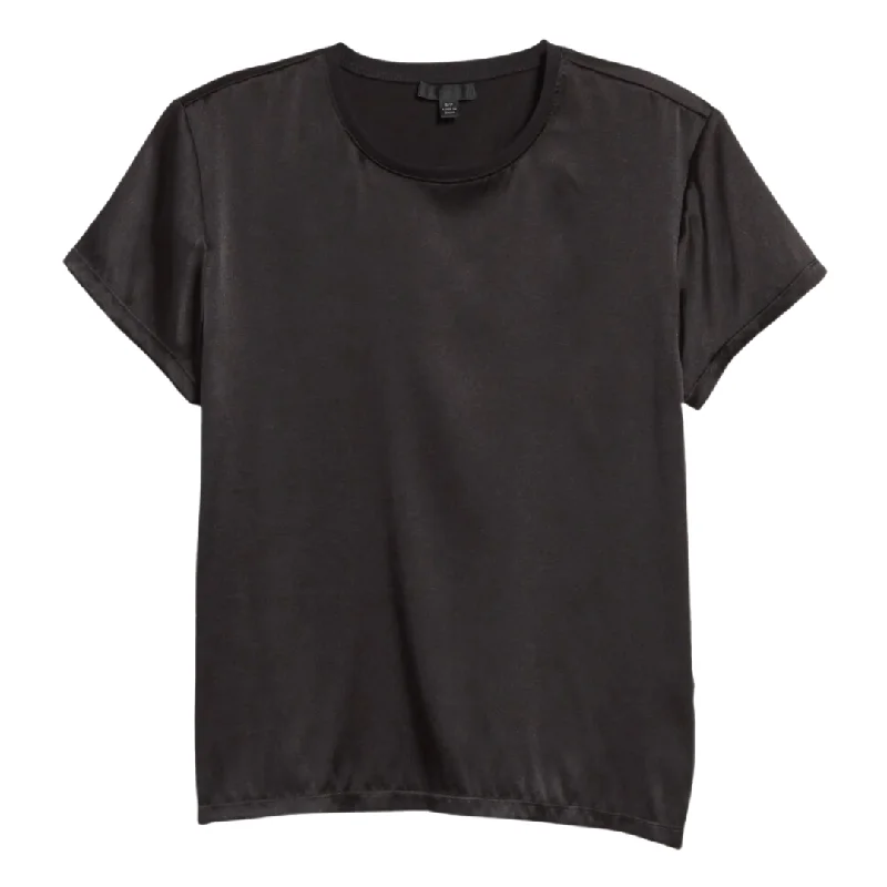 Black Satin Stretch TShirt