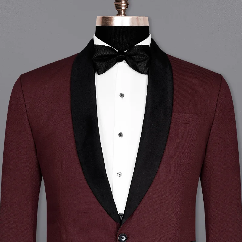 Heath Red Wool Rich Tuxedo Blazer